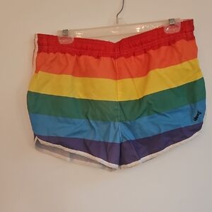 Vibrant Rainbow Men's Swim Trunks